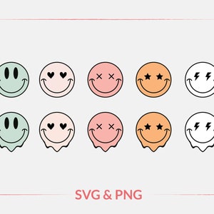 Smiley Face svg Bundle, smiley Face svg, happy face svg, emoji face svg, trippy face svg