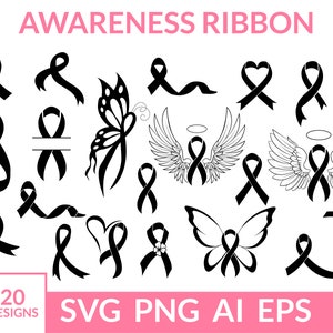 Bewusstseinsband svg Bundle, Cancer Ribbon svg, Brustkrebs svg, Survivor Svg, Brustkrebs svg, Brustkrebs svg, Datei für Cricut