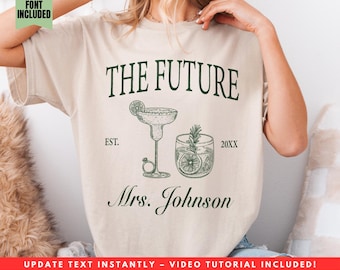 Personalized Future Mrs svg Template, Bride svg, Engagement svg, Bride To Be svg, I Said Yes svg File, Bridal Shower svg, Wedding svg Files