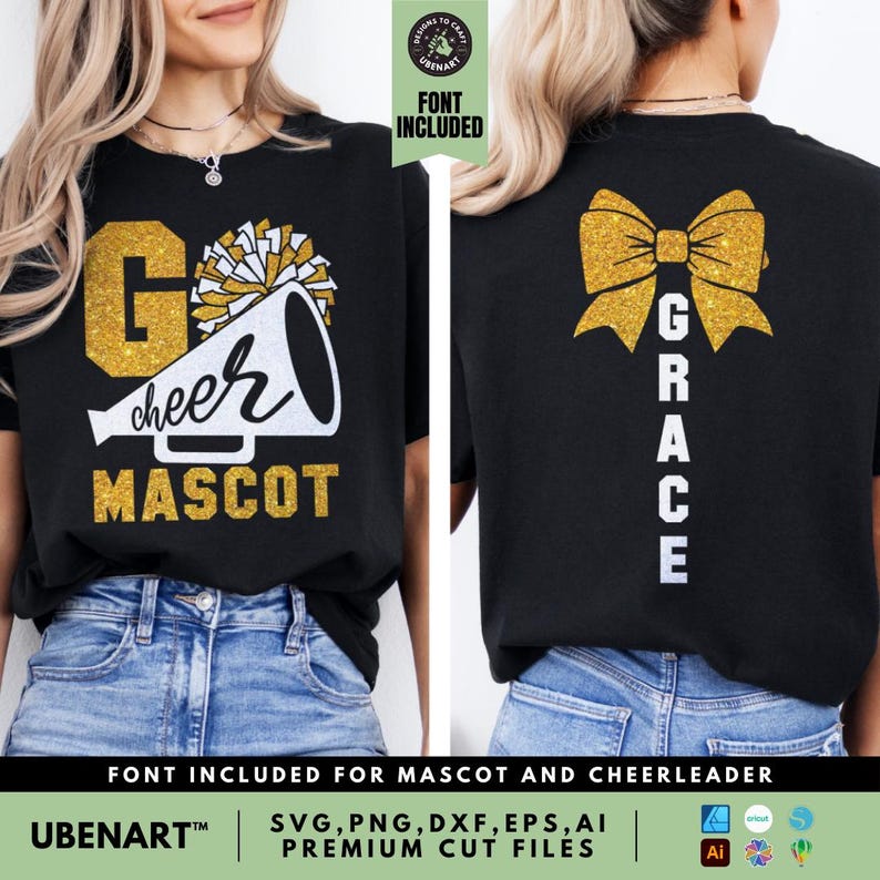 Custom Cheer Team Template Svg, Cheer Team Shirt Svg, Mascot Cheer Svg, Cheer Mom Svg Png, Cheerleader Svg Png Design, Cheerleading Svg Png