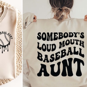 Jemand ist lauter Mund Baseball Tante SVG Png, Baseball Tante SVG, lustige Baseball SVG, schmelzender Baseball SVG, Spieltag geschnitten Dateien für Cricut