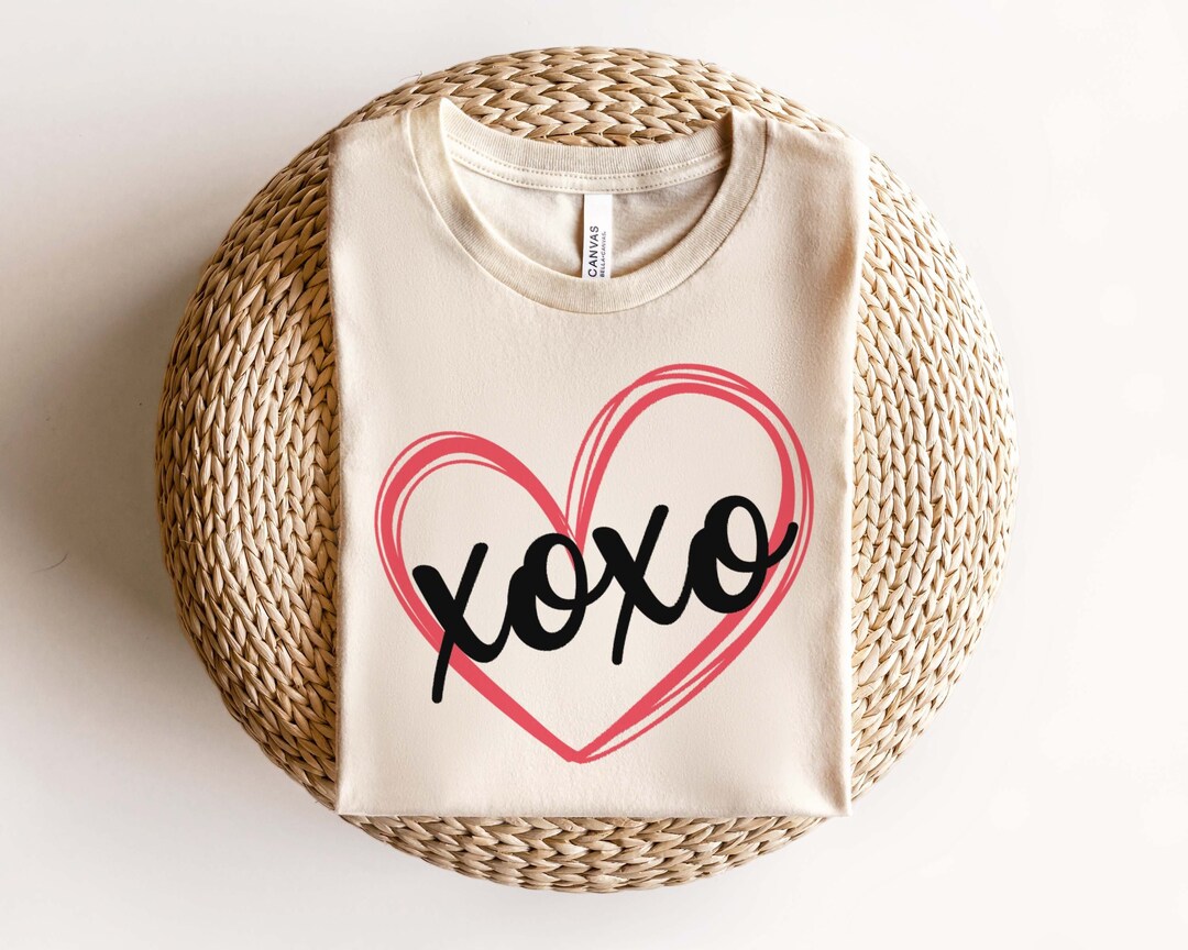 Hugs and Kisses SVG PNG, Xoxo Svg, Love Shirt Svg, Hand Drawn Heart Svg ...