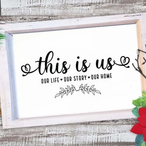 Dit is ons ons leven Ons verhaal ons huis Svg, familie Svg, bruiloft quote Svg, verjaardagsteken Svg, home decor svg, familie liefde svg, png cricut