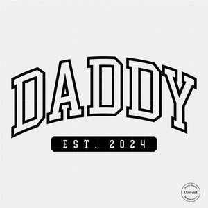 Papa est prévu pour 2024, Svg futur papa, Svg promu papa, Svg faire-part de naissance