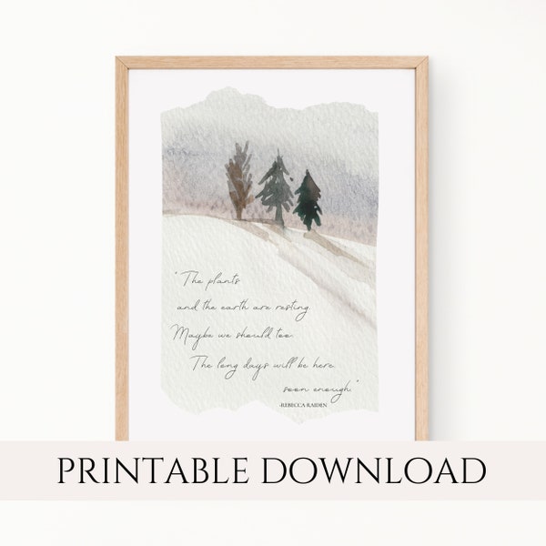 Winter Quote Print | Snow Wall Art Print & Frame