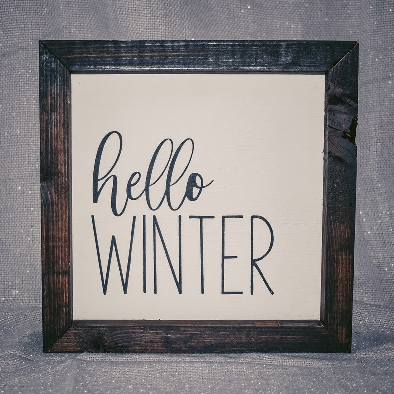 Winter Wood Sign Decor 8x8 Winter Mini Signs Winter Decor | Etsy