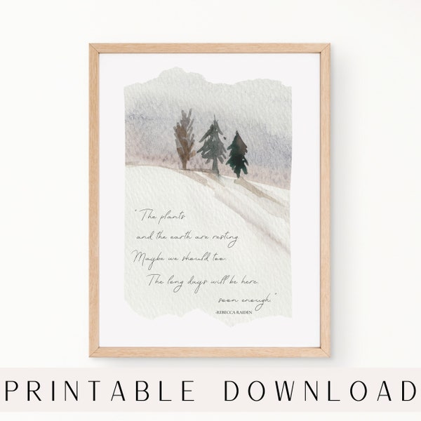 Winter Printable Wall Art - Etsy