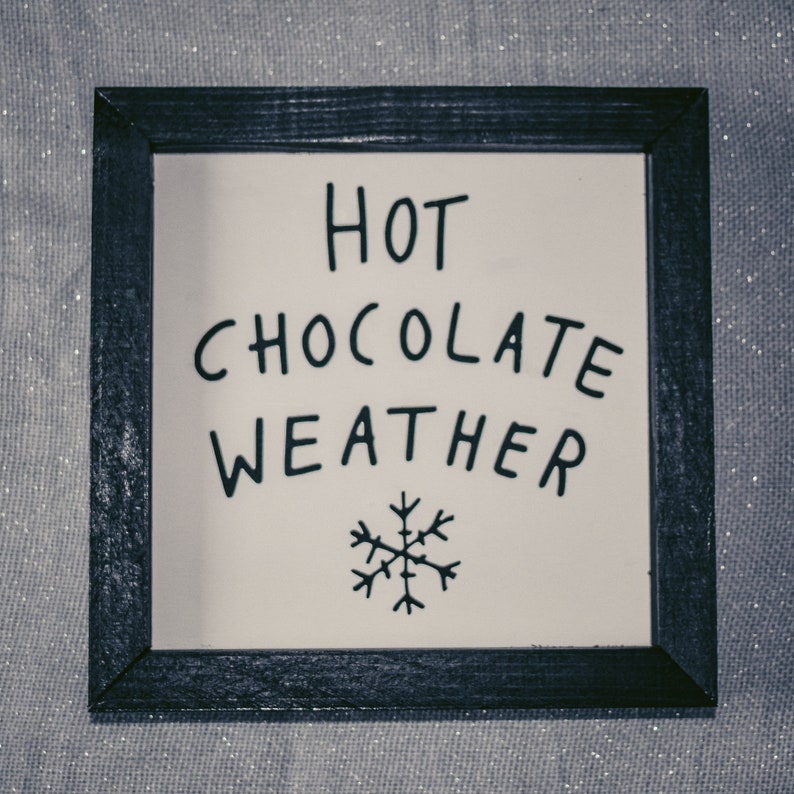 Winter Wood Sign Decor 8x8 Winter Mini Signs Winter Decor Etsy