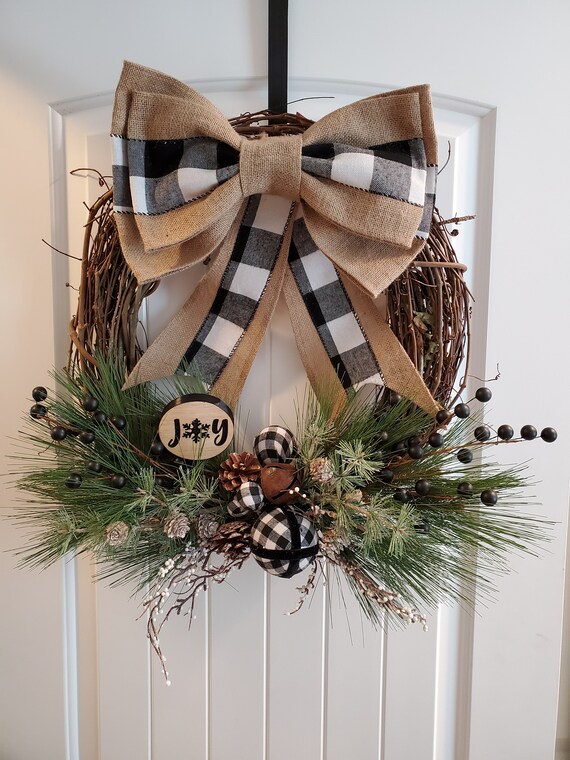 Buffalo Check Christmas Wreath