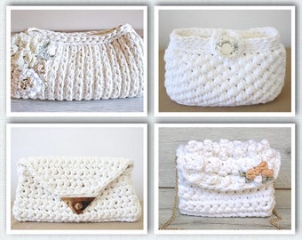 DIY cadeaux de mariage, sacs à main au crochet, bag o day crochet, modèle de sac à main au crochet, modèle de petit sac, tutoriel pochette, modèle de sac au crochet