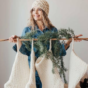 Crochet Christmas stocking pattern, Chunky Christmas stocking pattern, Christmas patterns, crochet pattern, Christmas stocking,