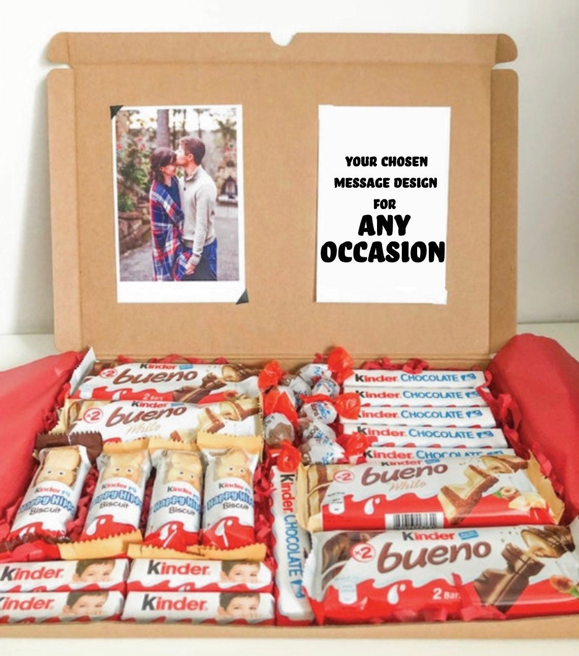 Every Occasion Birthday Gift Kinder Bueno Personalised Chocolate Hamp…