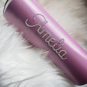 Custom Rhinestone Name Holographic Tumbler| 20oz