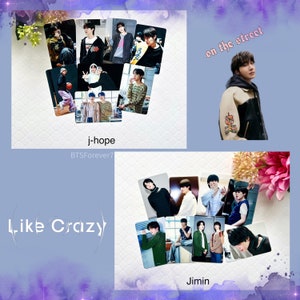 BTS j-hope 'on the street' & Jimin 'Like Crazy' Challenge Photo Sketch Photocard Set - 2 SETS