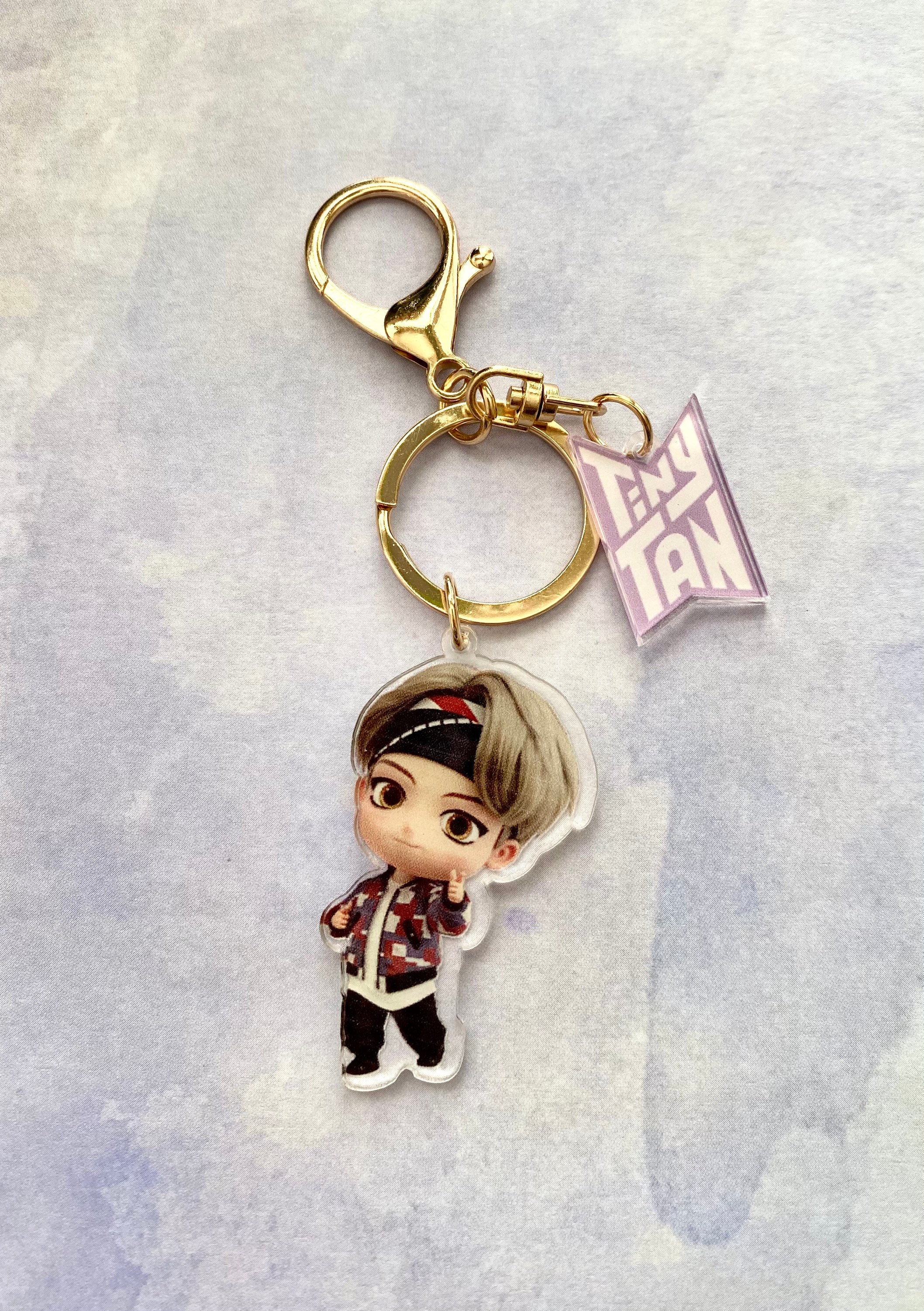 BTS TinyTAN Keychain with Customized PomPom Option Etsy