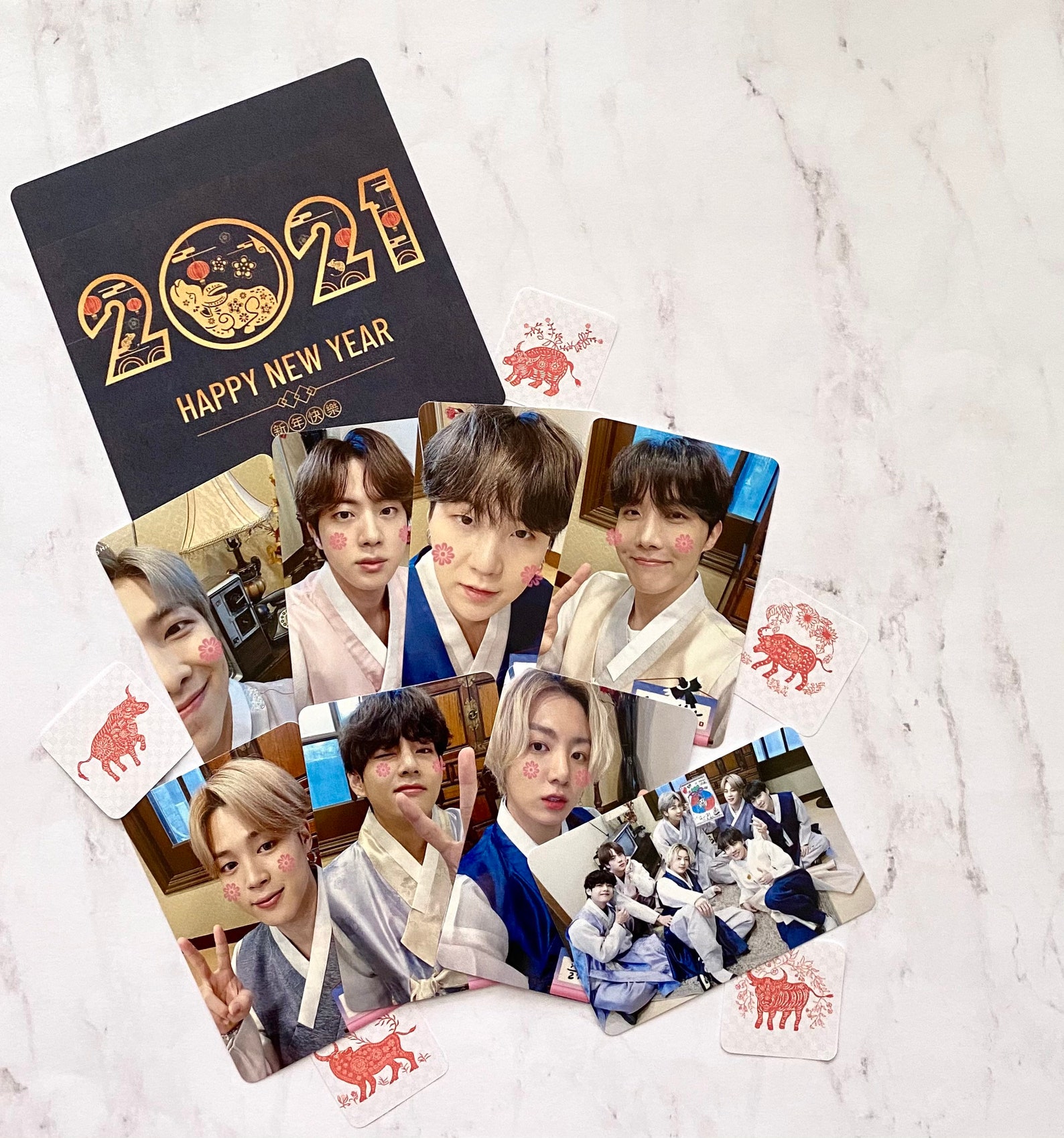 BTS Happy New Year 2021 Photocard Set 8 Pcs | Etsy