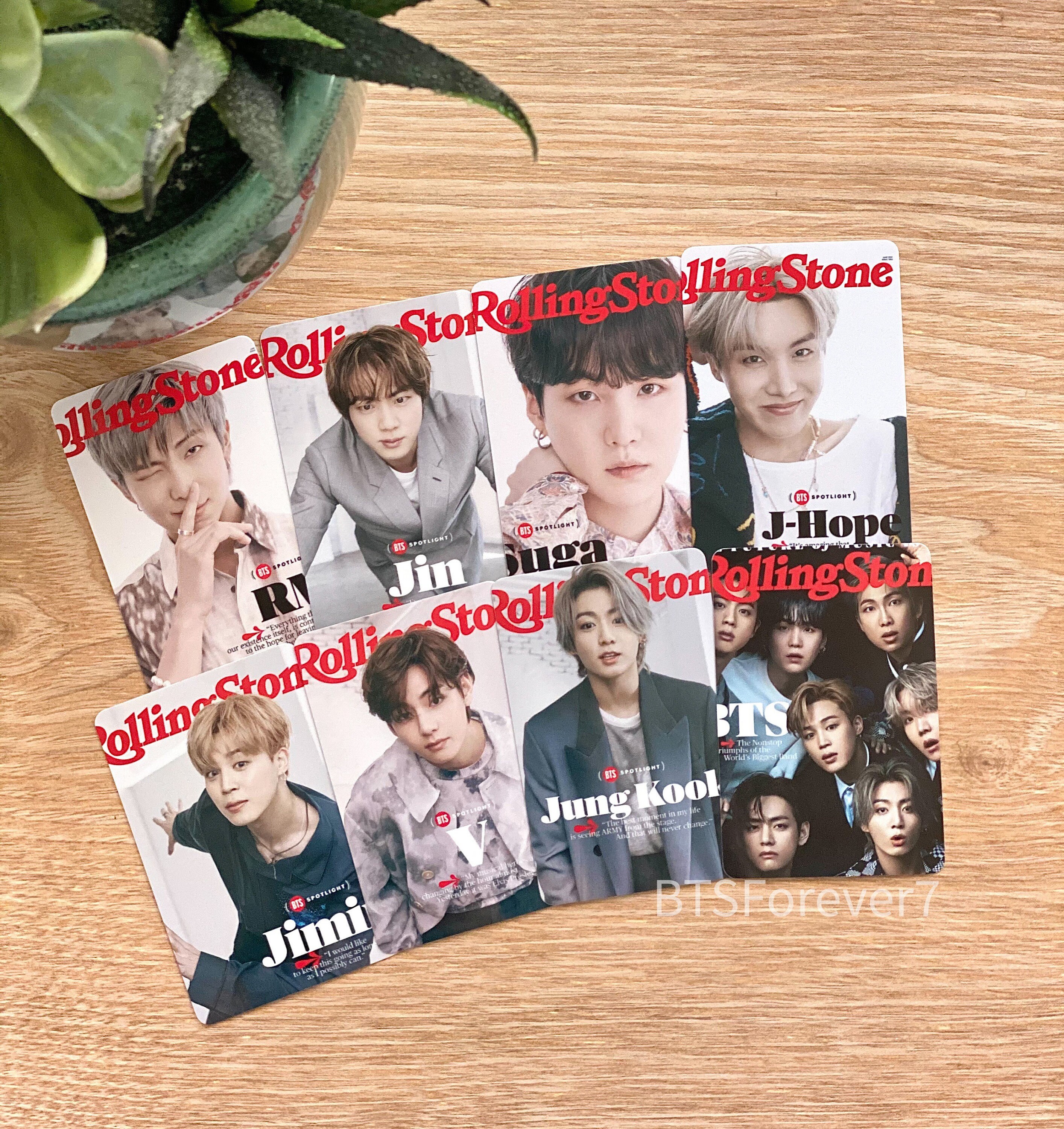 BTS x Rolling Stone Photocard Set (8 PCS)