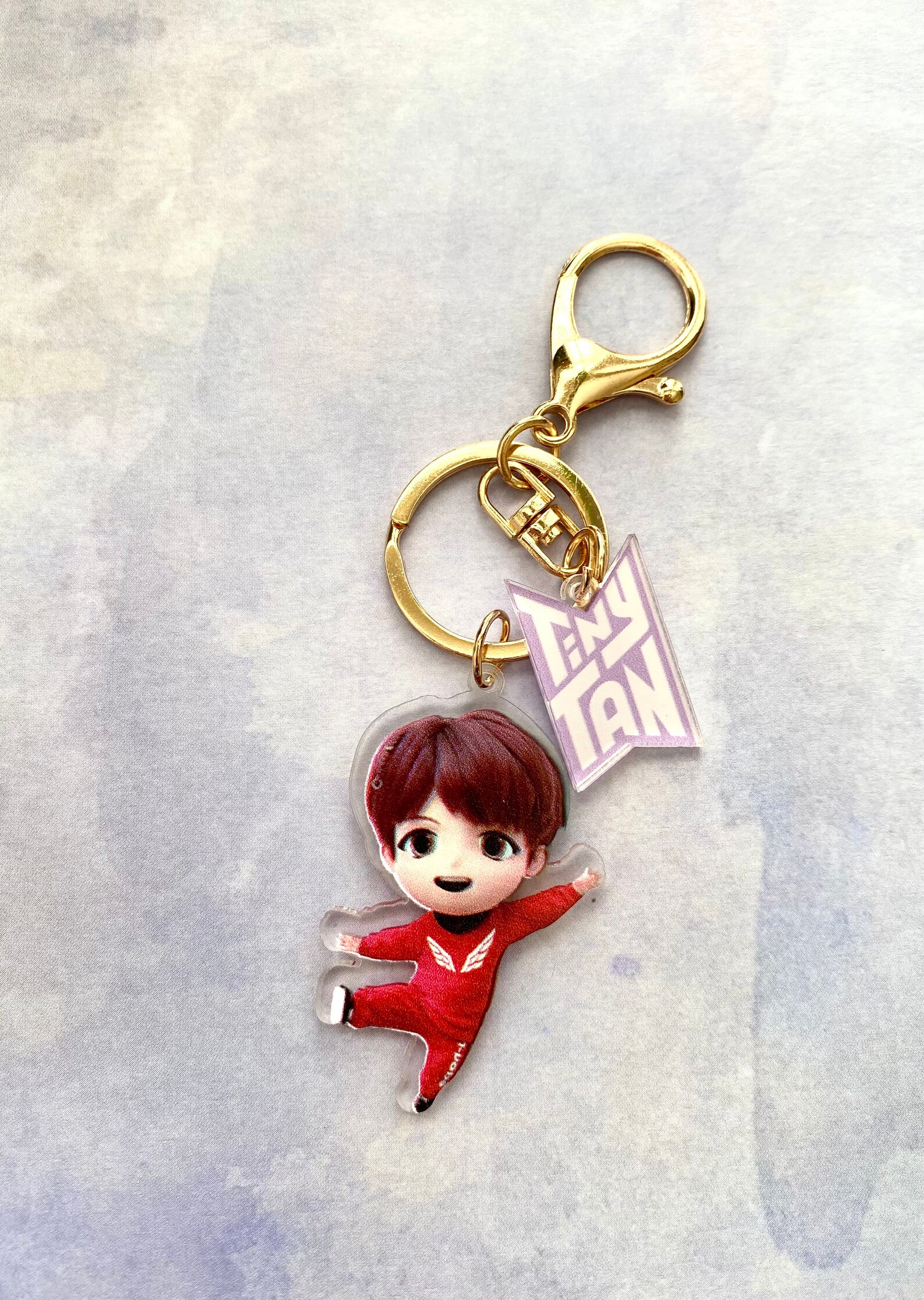 BTS TinyTAN Keychain with Customized PomPom Option Etsy