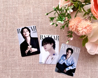 2024 BTS Jimin x Harper's Bazaar Japan Cover Fotokarten Set (3 Teile)