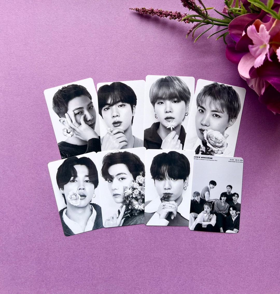 BTS Popup Monochrome Mini Photo Card Jin Official Product | eBay