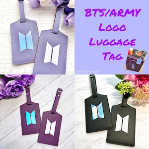 BTS & ARMY Logo Leather Luggage Tag with Strap