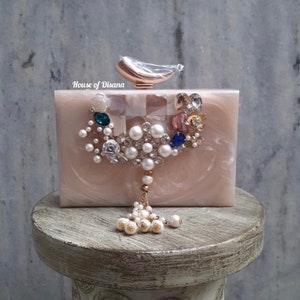 Crystal Beaded Clutch Evening Bags for Women Formal India