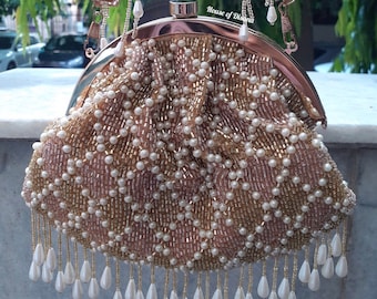 Heavy handwork batua bag,potli bag, pearl bag, evening clutch, party clutch, indian wedding accessory, gifts for her, luxury bag,potli purse