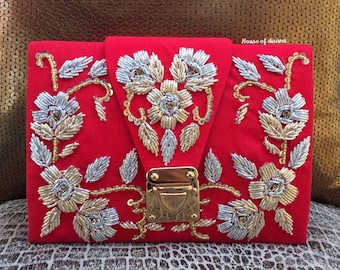 Buckle handwork clutch,party clutch,fashionable bag,evening clutch,indian wedding gift,embroidered clutch,South Asian gifts,bride clutch