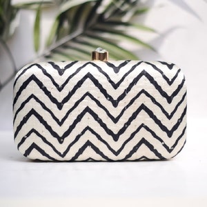 Black white aztec clutch,quirky bag,girlfriend gift,gifts for her,bridesmaid gift,fashionable bag,valentine gift,bohemian bag,handmade gift Pattern 2