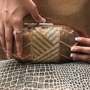 Dazzaling sequence clutch,blingy clutch,evening clutch,designer bag,wedding gift,indian bride gift,embroidered clutch,handmade gift,gold bag