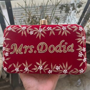 Customised handwork clutch,personalized gifts,personalised clutch bag,bridesmaid gift,monogram bag,embroidered clutch,handmade clutch,purse image 3