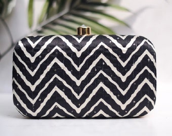 Black white aztec clutch,quirky bag,girlfriend gift,gifts for her,bridesmaid gift,fashionable bag,valentine gift,bohemian bag,handmade gift