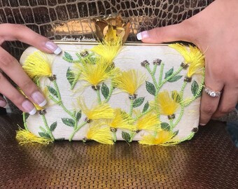Peonies Floral clutch,party clutch,designer clutch,evening clutch,indian wedding gift,gifts for women,south Asian gifts,bride gift,handmade