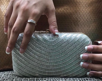 Golden clutch, silver clutch, party clutch, evening clutch, wedding gift, fashionable clutch,embroidery,purses for women,bride gift,handwork