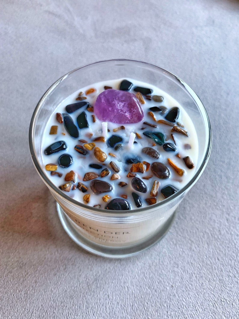 Protection Crystal Infused Candle
