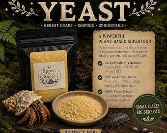 Hermit Crab - Nutritional Yeast for hermit crabs, isopods, and springtails