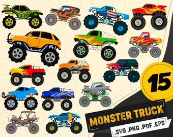 Monster Truck Svg Etsy