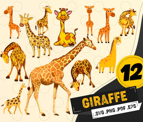 Download Giraffe Svg Giraffe Clipart Giraffegiraffe Filebaby Etsy