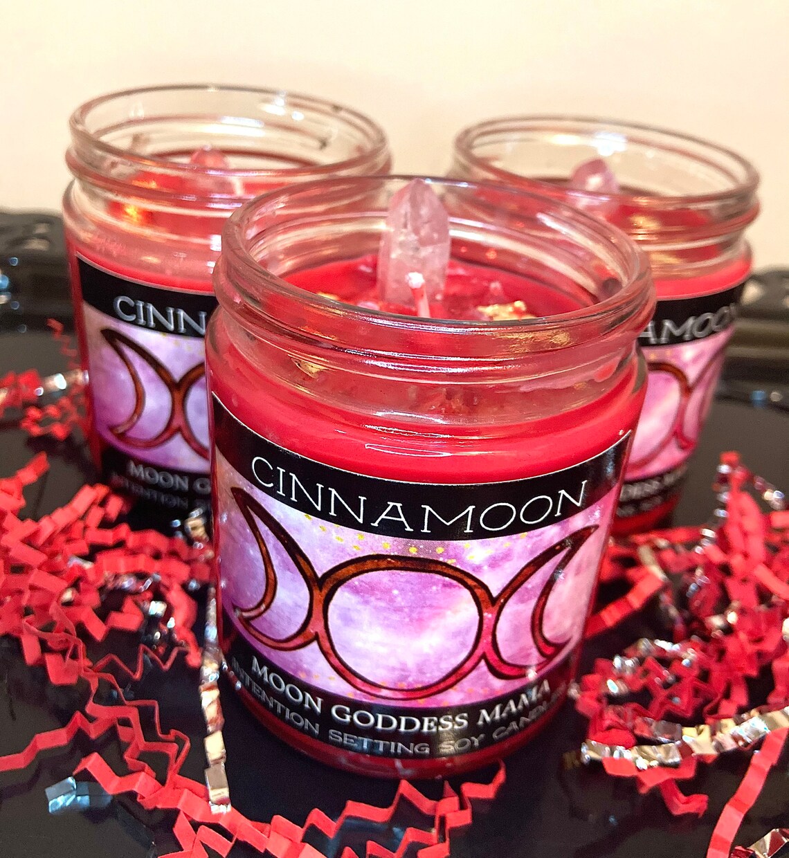 Crystal Candle Soy Wax Candle Intention Setting Candles Etsy UK