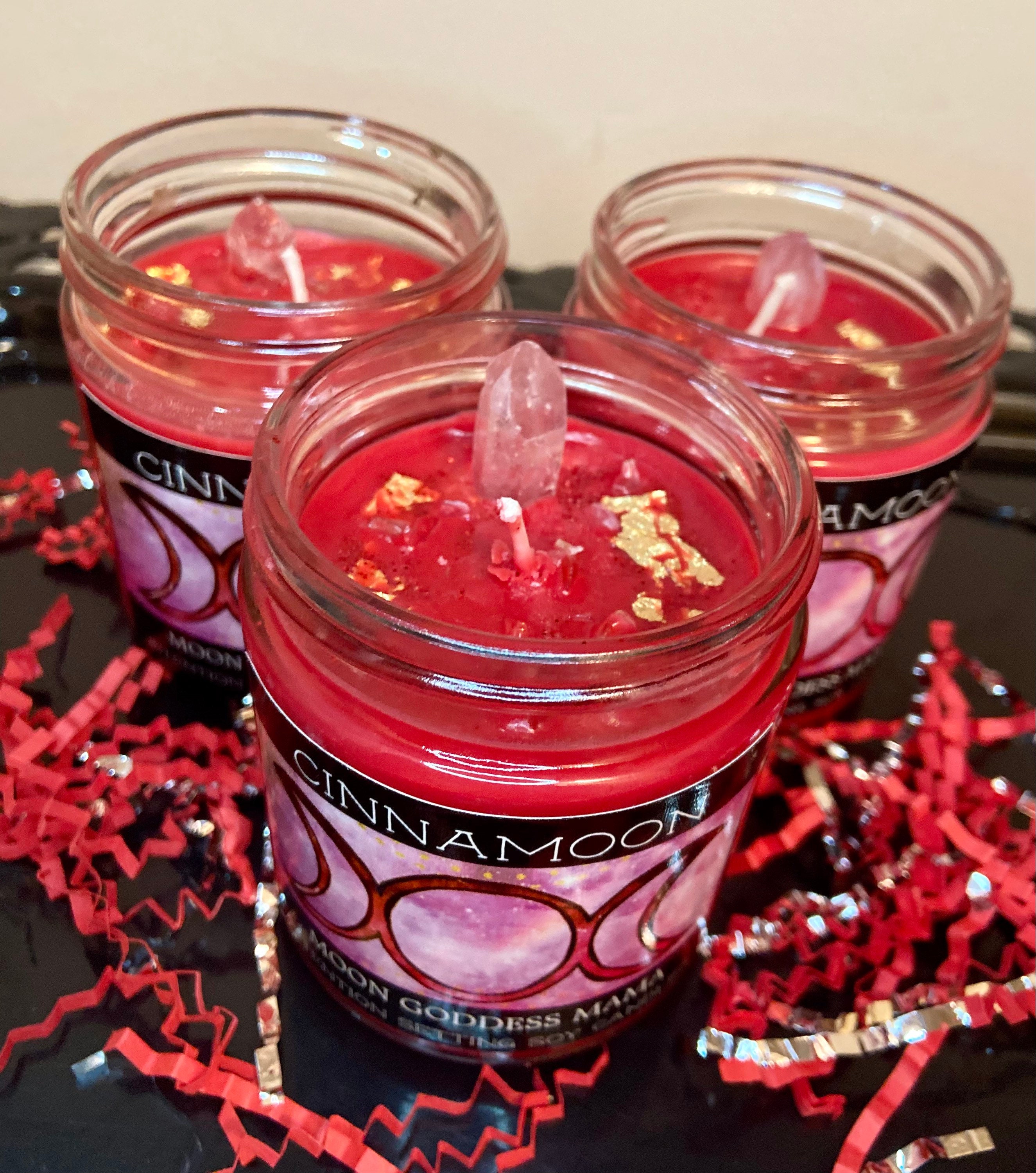 Crystal Candle Soy Wax Candle Intention Setting Candles Etsy UK