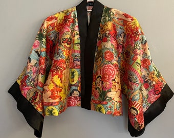 Veste carrée de style kimono