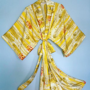Handmade Kimono Yellow Unisex / Dustercoat / Coverup / Beachto Bar