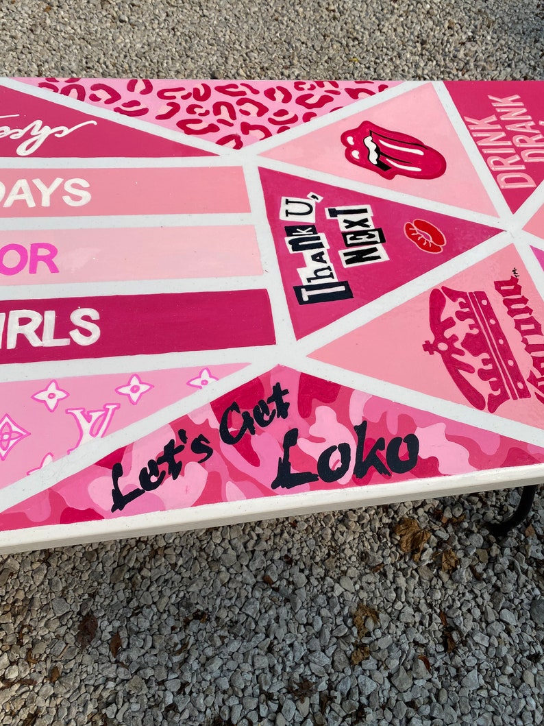 Pink Beer Pong Table Etsy