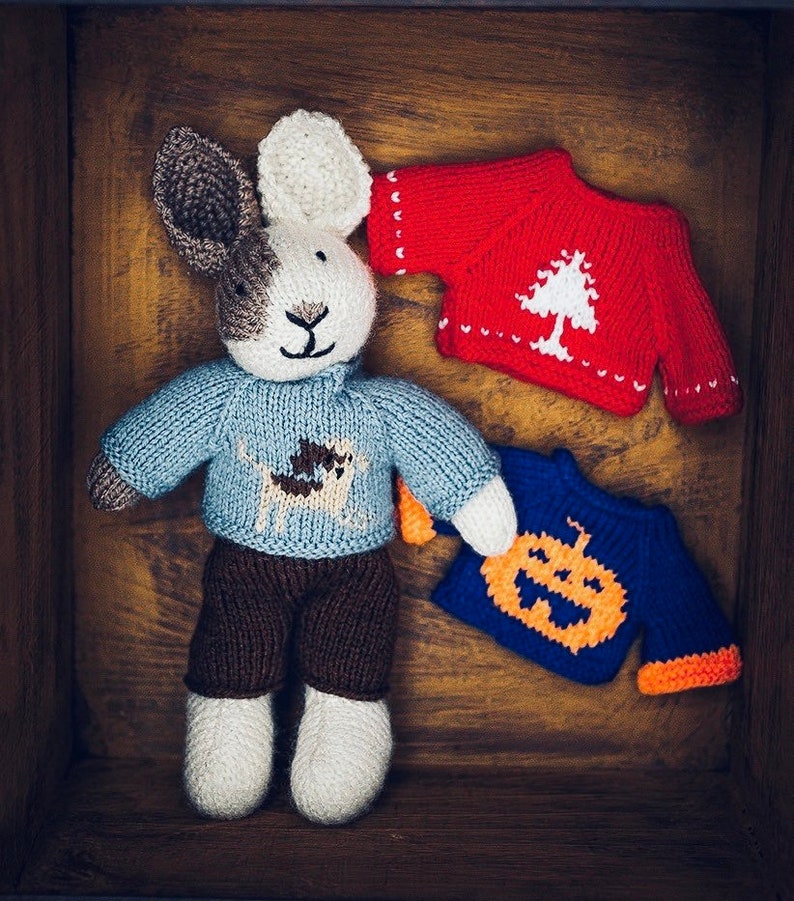 Handmade bunny knitted bunny image 0