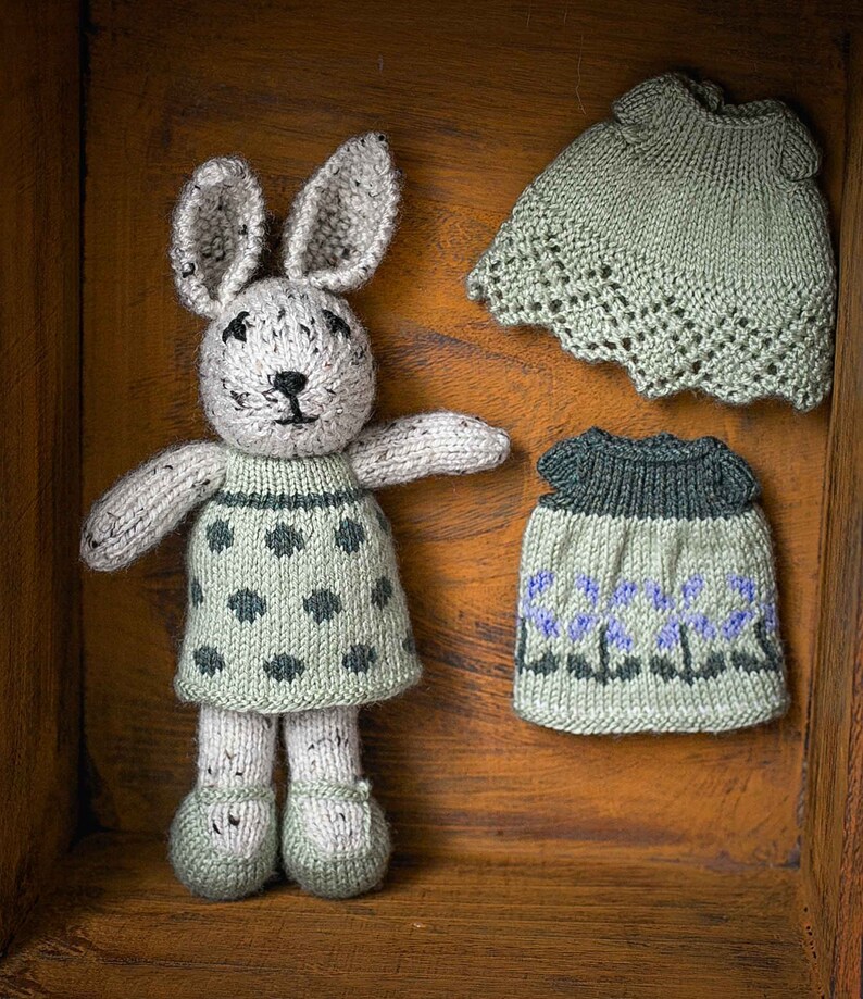 Handmade Bunny knitted bunny bunny gift green bunny image 0