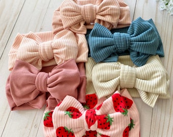 Preemie Baby Bow Headbands -Infant Headbands - Bow Headband for Small Baby - Baby Headwrap -Newborn Bow Headband