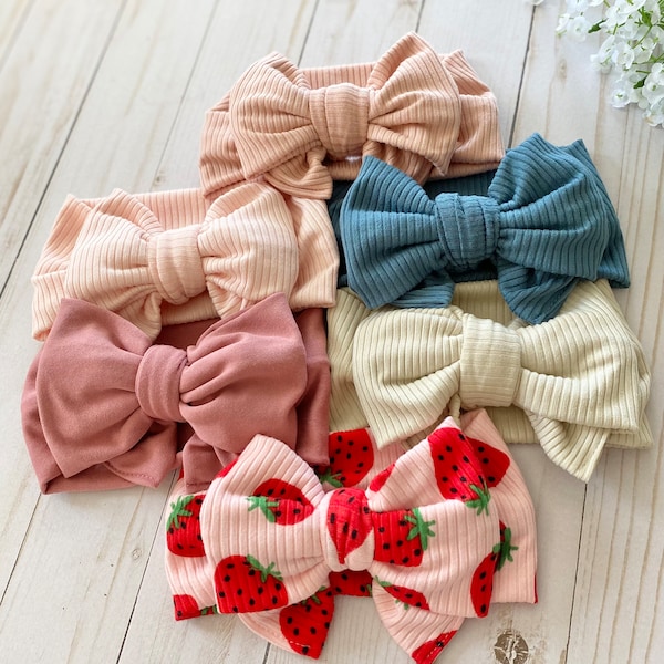 Preemie Baby Bow Headbands -Infant Headbands - Bow Headband for Small Baby - Baby Headwrap -Newborn Bow Headband