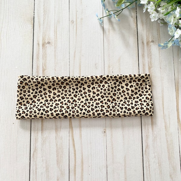 Cheetah Headband | Stretchy Headband | Basic Headband | Flat Headband | Workout Headband | Animal Print Headband| Simple Headband