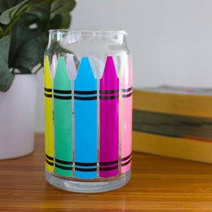 Teacher Appreciation Personalized Gift Color Changing Crayons Glass Can Daycare Teacher Gift Elementary Teacher Teacher Coffee Cup image 4