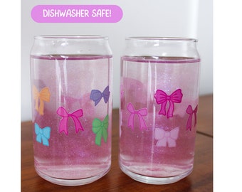 Dainty Bows Glass Can | Valentine's Gift